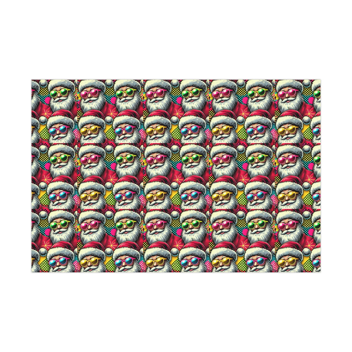 Gift Wrap Papers - Pop Art Santa Design for Holiday Gifts